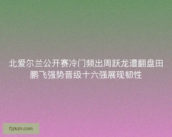 北爱尔兰公开赛冷门频出周跃龙遭翻盘田鹏飞强势晋级十六强展现韧性
